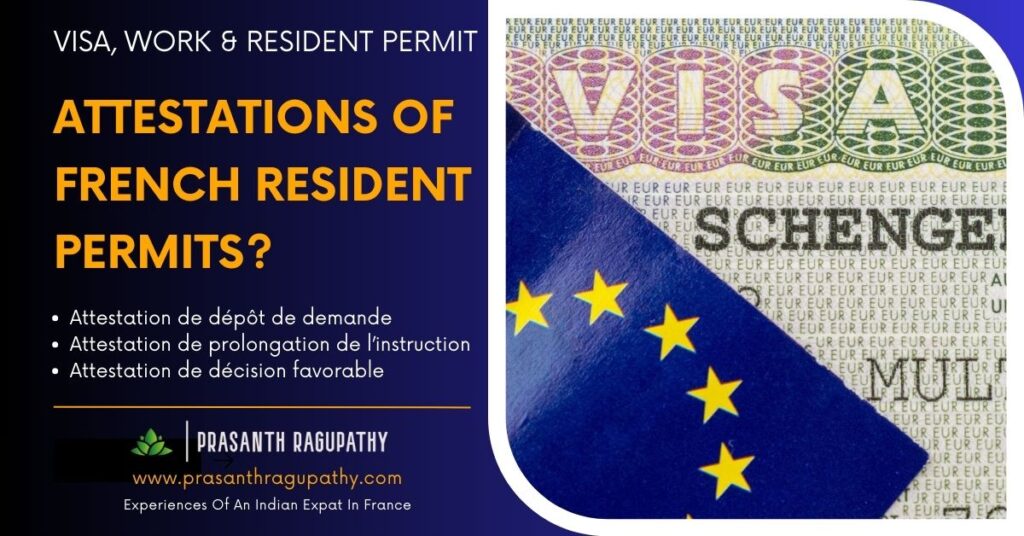 What are the online attestations of French Resident Permits?