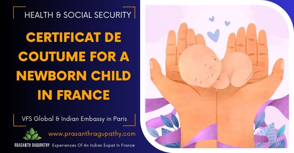 Certificat de coutume for a Newborn Child in France