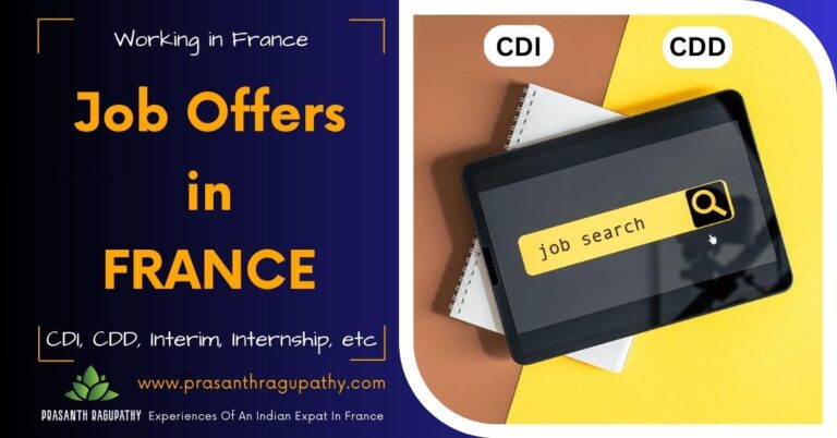 Job Offers in FRANCE. CDI contract, CDD contract, stage, internship, Alternance, apprentice, etc