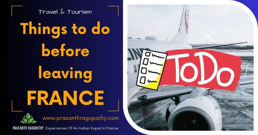 Things to do before leaving France